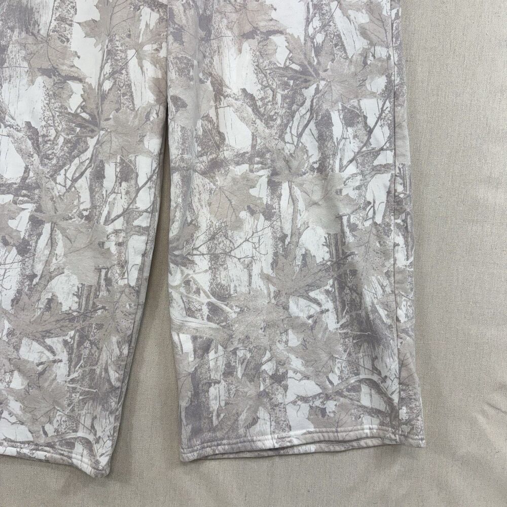 Hollister Women's Sweatpants Drawstring Cream Camo Print White Beige Pants M - Picture 4 of 11
